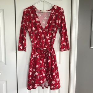 Wishful Park Red Floral Dress
